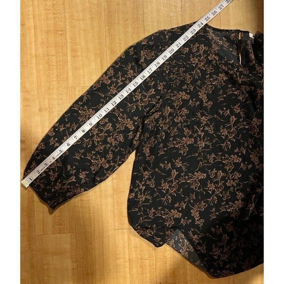NEW Monday Fun Women Floral Feminine Fall Clean Girl Chic Dainty Blouse Large - Picture 8 of 8